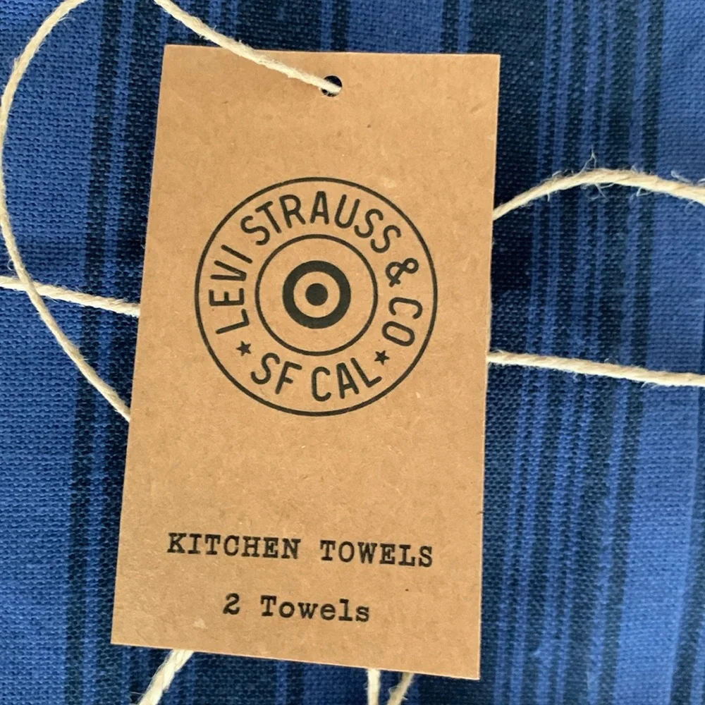Levi’s LIMITED EDITION Striped Cotton Kitchen Towel Set of 2